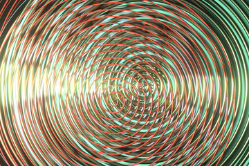 Circle lines, twirl for design texture, background. 3D render.