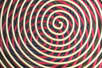 Illustrations of twirl, circle lines for graphic design or wallpapers. 3D render.
