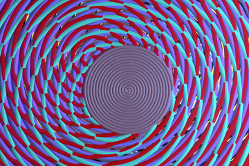 Decorative, illustrations, twirl circle lines, for design texture background. 3D render.