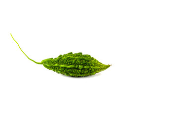 Bitter gourd, Thai herb plant isolated on a white background