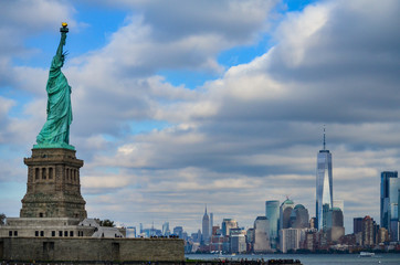 The Statue of Liberty in New York city, USA.