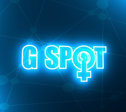 Metaphor of exploring female sexuality. Spot-g erogenous zone emblem. Female sign icon. Silhouette of woman head. 3D rendering