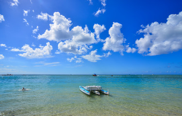 Beautiful seascape of Mauritius Island