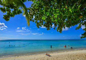 Beautiful seascape of Mauritius Island