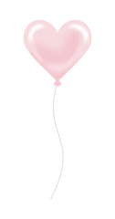 Fototapeta na wymiar Shiny Pale Pink Heart shaped Balloon