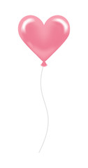 Fototapeta na wymiar Shiny Pink Heart shaped Balloon
