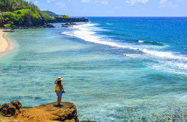 Beautiful seascape of Mauritius Island