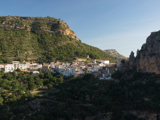 Fototapeta na wymiar Small Spanish village with light and shadow