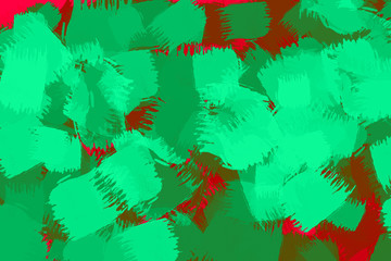 Artistic painting background.  Dynamic paint mix in red and green colors. Abstract pattern. Mixed media artwork