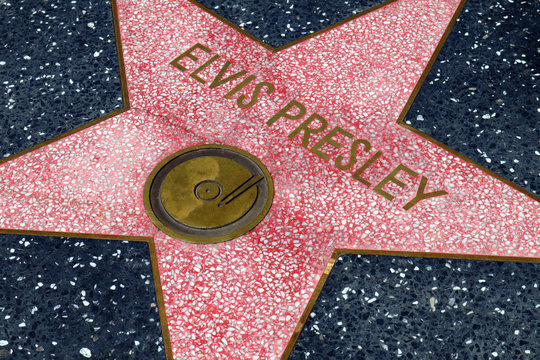 Hollywood, California: Star of ELVIS PRESLEY on Hollywood Walk of Fame, Hollywood Boulevard