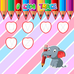 U - Z Alphabet letters tracing worksheet of illustration