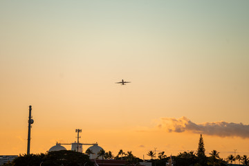 Fototapeta na wymiar Plane Hawaii