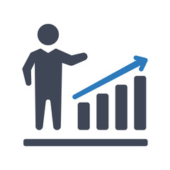 Business growth icon