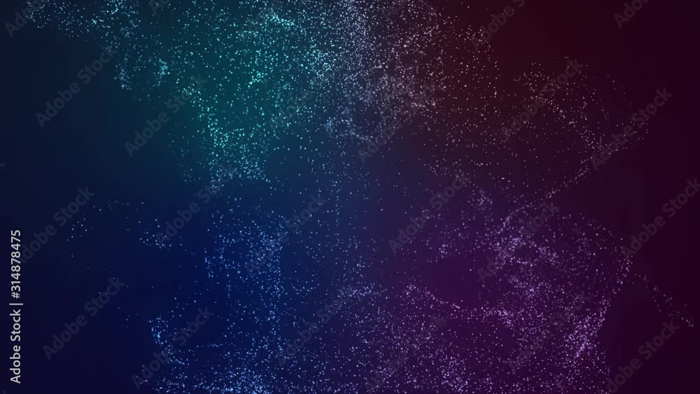 Aufkleber abstract background with moving and particles. abstract motion of particles in 4k.