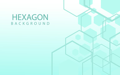 Hexagons Abstract Background With Geometric Shapes. Science, Technology and Medical Concept. Futuristic Background In Science Style. Graphic Hex Background For Your Design. Vector Illustration