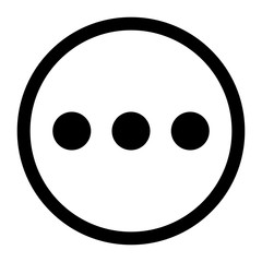 MORE icon, vector symbol isolated on white background for app, mobile, web etc. design