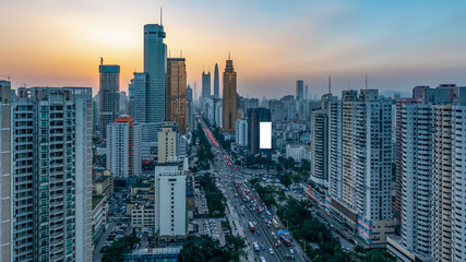 Fototapeta na wymiar Urban skyline of Shenzhen, China