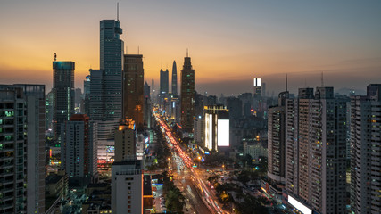 Urban skyline of Shenzhen, China