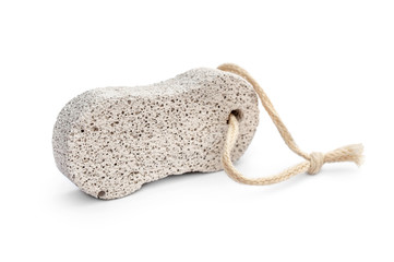 Pumice stone on white background.