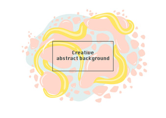 Abstract universal header template. Colored spots and strokes isolated on white background cover template. Vector illustration