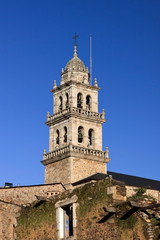 Fototapeta premium Encina Virgin renaissance and baroque church tower in Ponferrada, Bierzo, Spain.