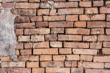 old red brick wall background