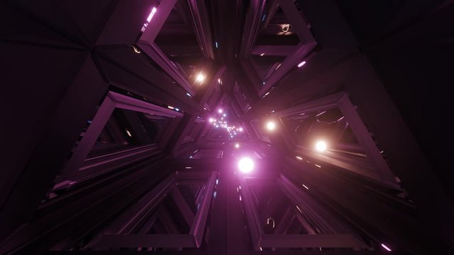 glowing spheres fly throgh tunnel corridor with glass windows 3d illustrations motion backgrounds live wallpaper graphic artwork club visuals vj loops