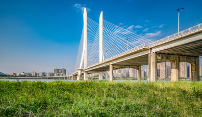 Urban architecture of Hesheng bridge in Huizhou, China