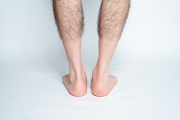 Legs hair removal for men, before & after. Applies only to visible space when wearing pants.