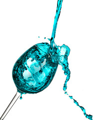 splash of water in glass isolated on white