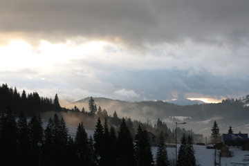 lever de soleil sur le lac