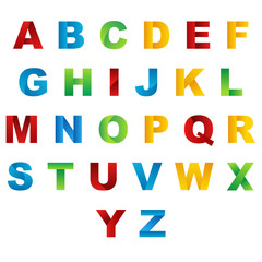 creative colorful alphabet set