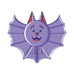 Laughing bat in linear style.