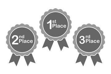 winner tag trophy award white background vector