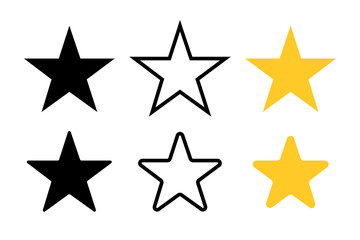 Fototapeta premium star isolated modern set vector white background