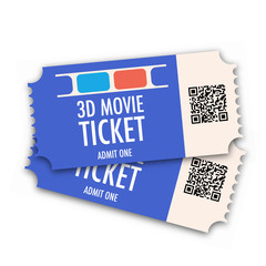movie cinema film ticket white background vector