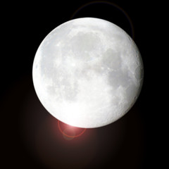 Riflessi di luce sulla luna piena © Franxuc