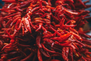 Fototapeta premium Red dried chili or cayenne pepper background