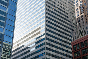 Obraz premium Colorful Office Skyscrapers in Downtown Chicago