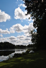 clouds over lake