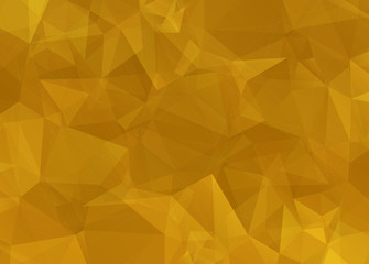 Abstract Gold triangle background. Low poly style.Vector illustration.