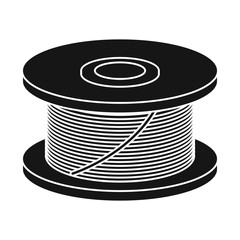 Isolated object of coil and spiral sign. Web element of coil and metal stock symbol for web.