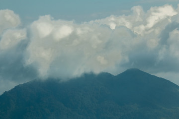 clouds over the mountains