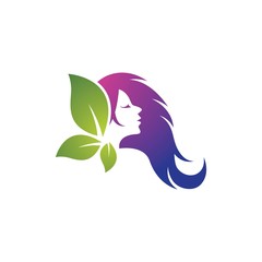 Natural spa logo icon illustration