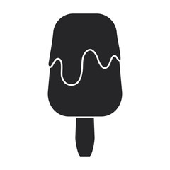 Ice cream vector icon.Black vector icon isolated on white background ice cream .