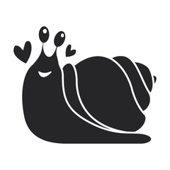 Fototapeta premium Animal snail vector icon.Black vector icon isolated on white background animal snail.