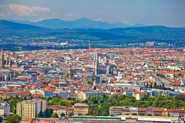  Vienna old city center aerial view © xbrchx