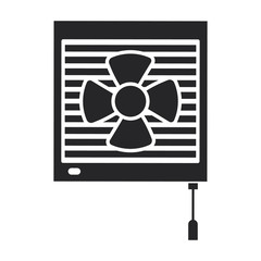 Ventilation vector icon.Black vector icon isolated on white background ventilation .