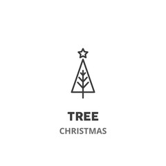 Christmas tree  thin line icon. Christmas theme, New Year celebration. Vector illustration symbol element for web design. .