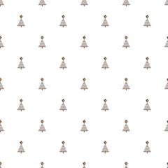 Tree thin line pattern background. Christmas and New Year celebration. .